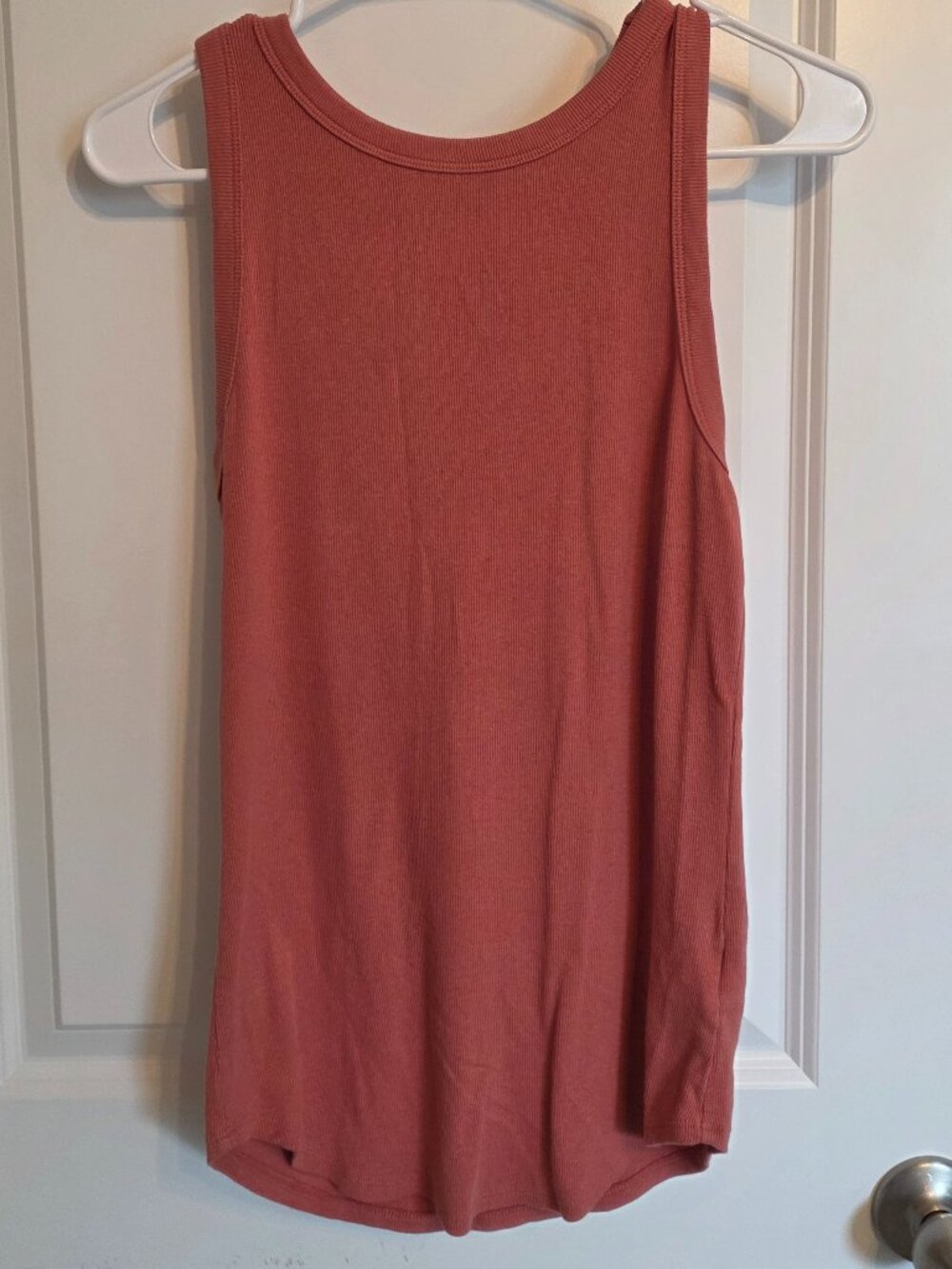 A New Day Pink Ribbed Fitted Tank Top - Size Large
